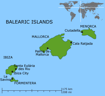 Ispanijos sala Menorka rugsėjo mėnesį